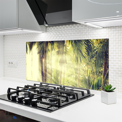 Painel vidro cozinha Floresta Palmeiras Natureza