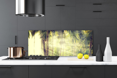 Painel vidro cozinha Floresta Palmeiras Natureza