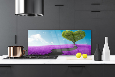 Painel vidro cozinha Caminho do Prado Árvore Natureza