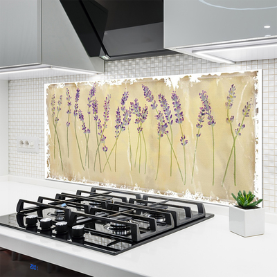 Painel vidro cozinha Flores Planta Natureza