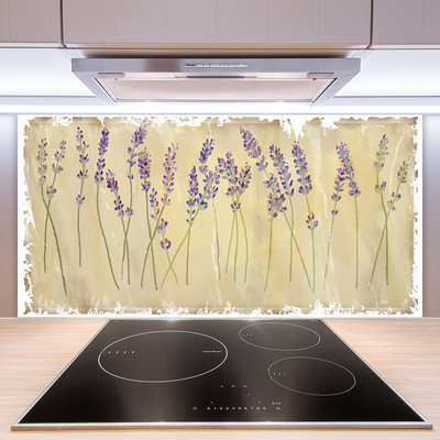 Painel vidro cozinha Flores Planta Natureza