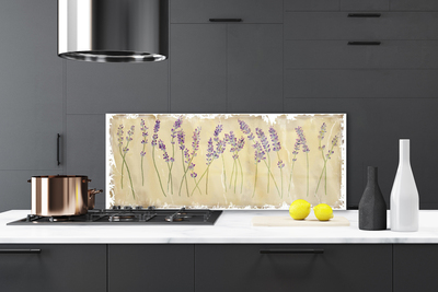 Painel vidro cozinha Flores Planta Natureza