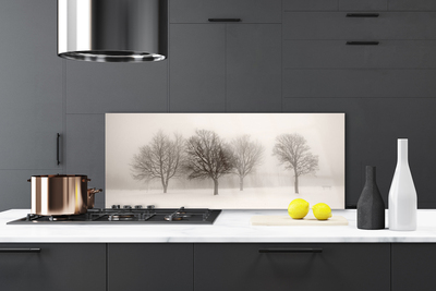 Painel cozinha Paisagem de árvores de neve