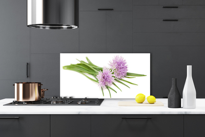 Painel vidro cozinha Flores Planta Natureza