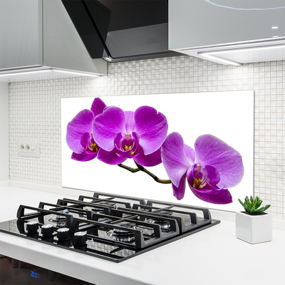 Painel vidro cozinha Flores Planta Natureza