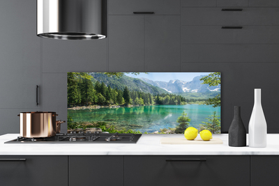 Painel cozinha Montanhas Lago Floresta Natureza