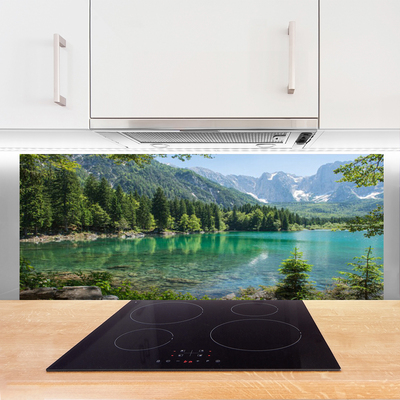 Painel cozinha Montanhas Lago Floresta Natureza