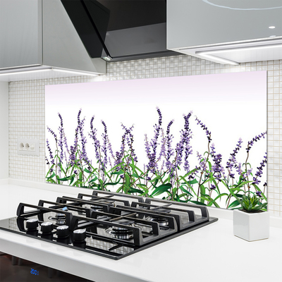 Painel vidro cozinha Flores Planta Natureza