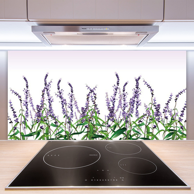Painel vidro cozinha Flores Planta Natureza