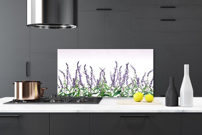 Painel vidro cozinha Flores Planta Natureza