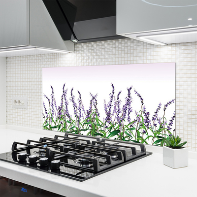 Painel vidro cozinha Flores Planta Natureza