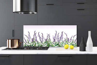 Painel vidro cozinha Flores Planta Natureza