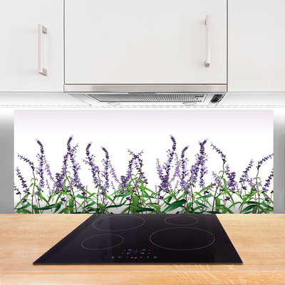 Painel vidro cozinha Flores Planta Natureza