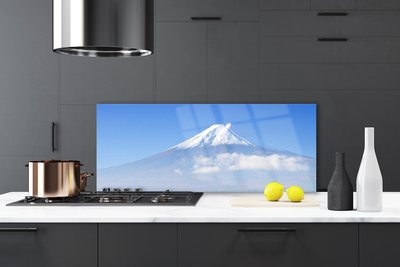 Painel vidro cozinha Montanhas Nuvem Céu Paisagem