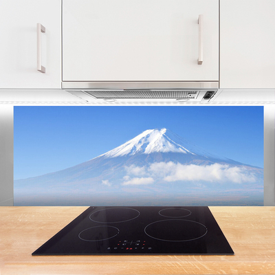 Painel vidro cozinha Montanhas Nuvem Céu Paisagem