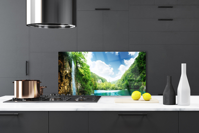 Painel cozinha Montanha Floresta Lago Natureza