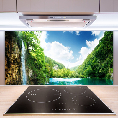 Painel cozinha Montanha Floresta Lago Natureza