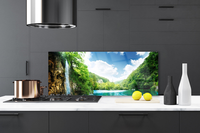 Painel cozinha Montanha Floresta Lago Natureza