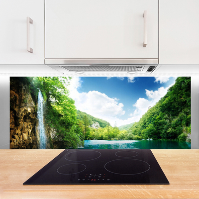 Painel cozinha Montanha Floresta Lago Natureza