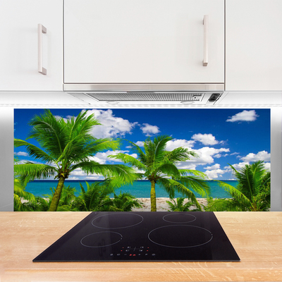 Painel cozinha Paisagem de palmeiras marinhas