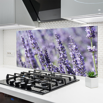 Painel vidro cozinha Flores Planta Natureza