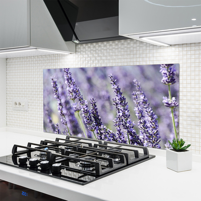 Painel vidro cozinha Flores Planta Natureza