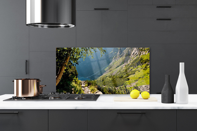 Painel vidro cozinha Natureza da Floresta da Montanha