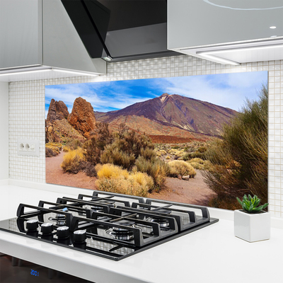 Painel cozinha Montanhas Plantas Rochas Paisagem