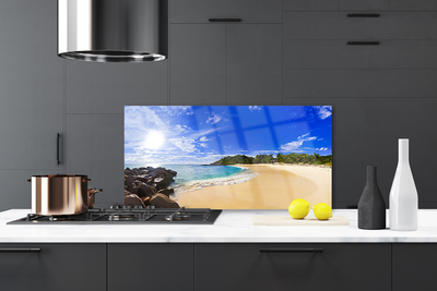 Painel cozinha Paisagem de praia, mar e sol