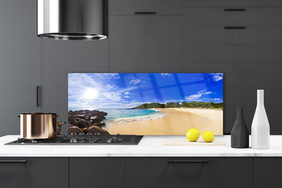 Painel cozinha Paisagem de praia, mar e sol