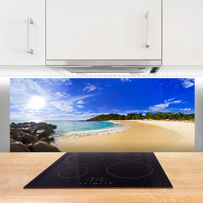 Painel cozinha Paisagem de praia, mar e sol
