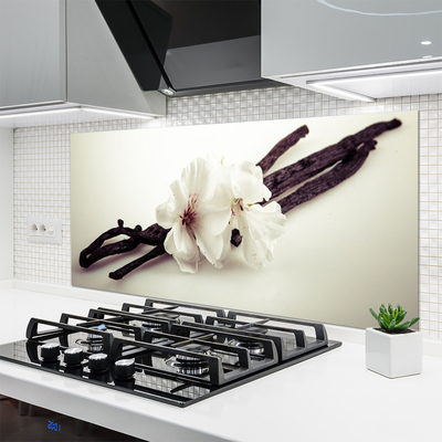 Painel vidro cozinha Flores Planta Natureza