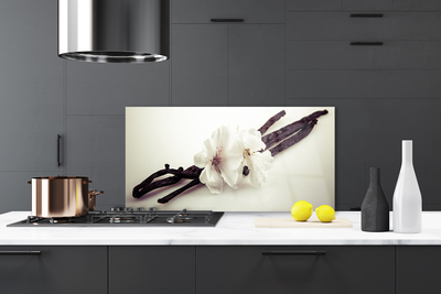 Painel vidro cozinha Flores Planta Natureza