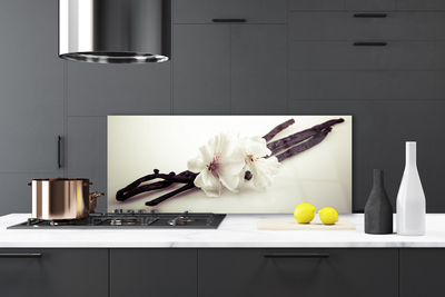 Painel vidro cozinha Flores Planta Natureza