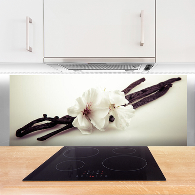 Painel vidro cozinha Flores Planta Natureza