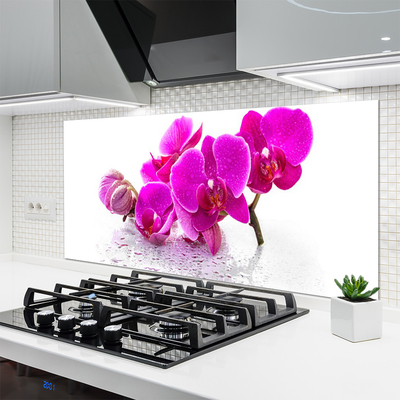 Painel vidro cozinha Flores Planta Natureza