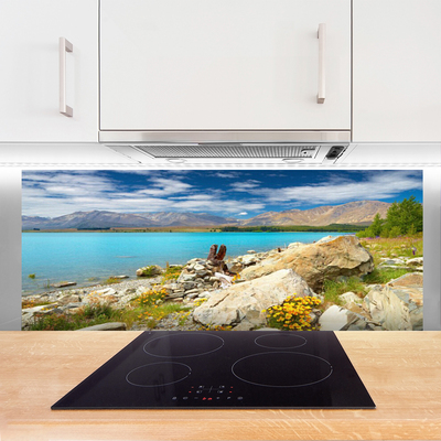 Painel vidro cozinha Paisagem de rochas marinhas