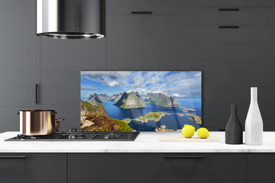 Painel cozinha Montanhas Mar Baía Paisagem