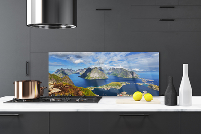 Painel cozinha Montanhas Mar Baía Paisagem