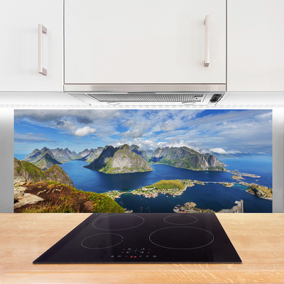 Painel cozinha Montanhas Mar Baía Paisagem