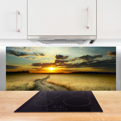 Painel cozinha Paisagem de campo de caminho