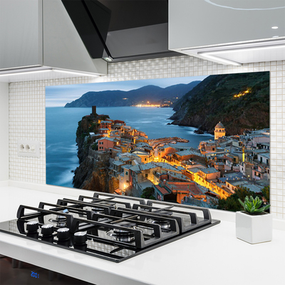 Painel cozinha Paisagem das Montanhas da Cidade do Mar
