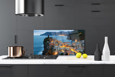 Painel cozinha Paisagem das Montanhas da Cidade do Mar