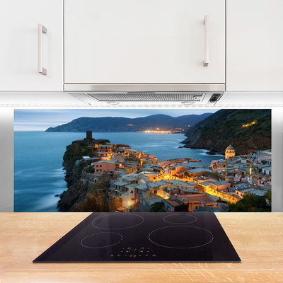 Painel cozinha Paisagem das Montanhas da Cidade do Mar