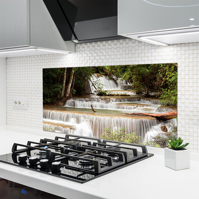 Painel vidro cozinha Cachoeira Floresta Natureza