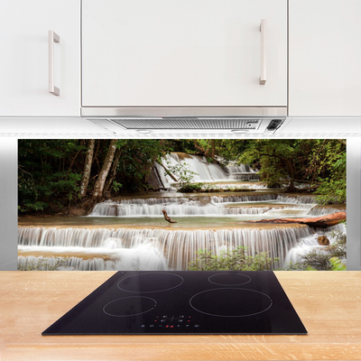 Painel vidro cozinha Cachoeira Floresta Natureza