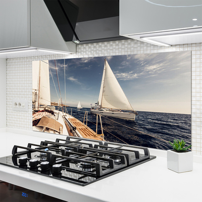 Painel cozinha Paisagem Marinha de Barcos