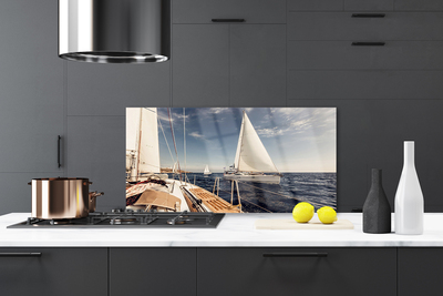 Painel cozinha Paisagem Marinha de Barcos