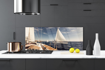 Painel cozinha Paisagem Marinha de Barcos