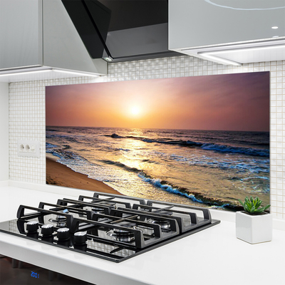 Painel vidro cozinha Mar Praia Sol Paisagem